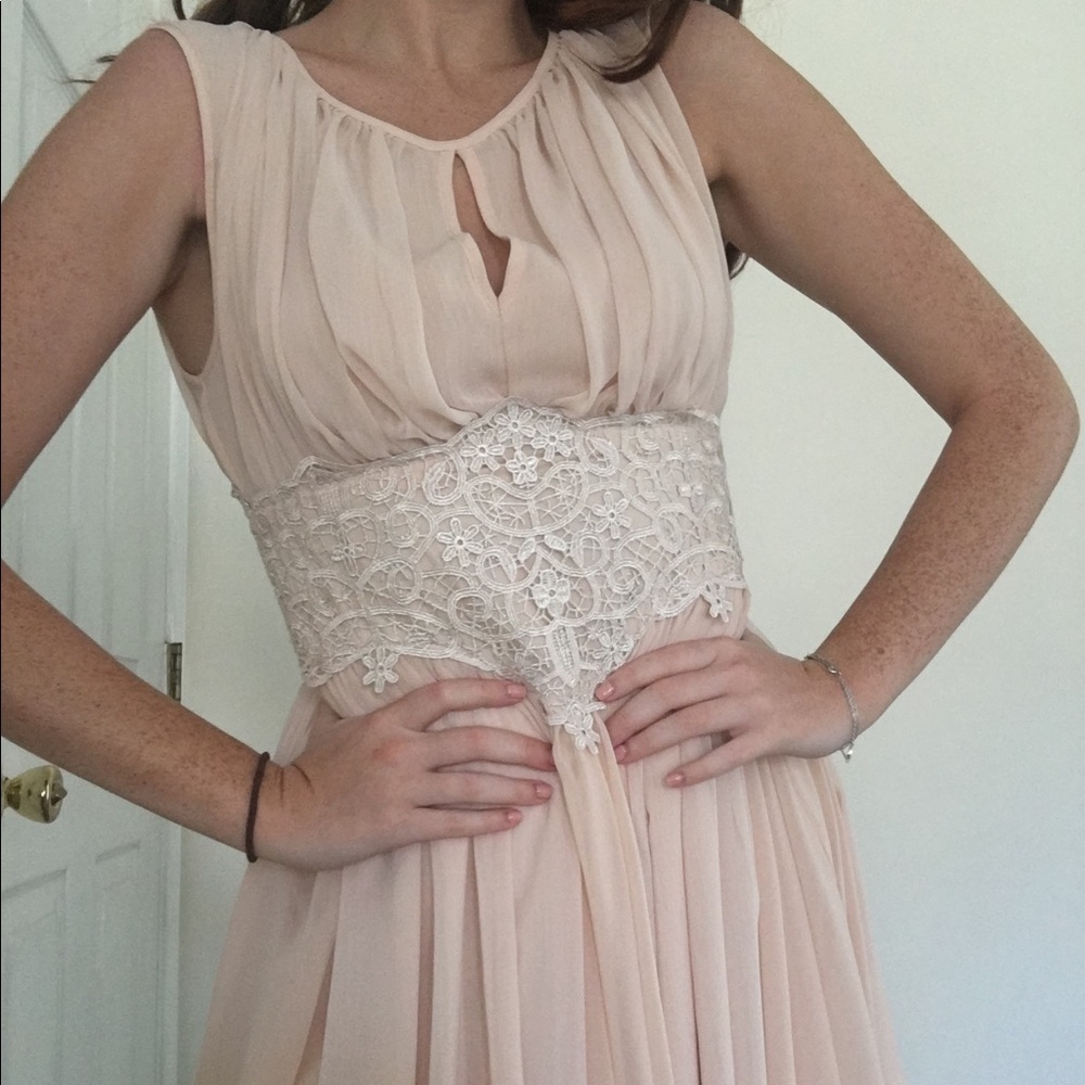 Blush chiffon dress